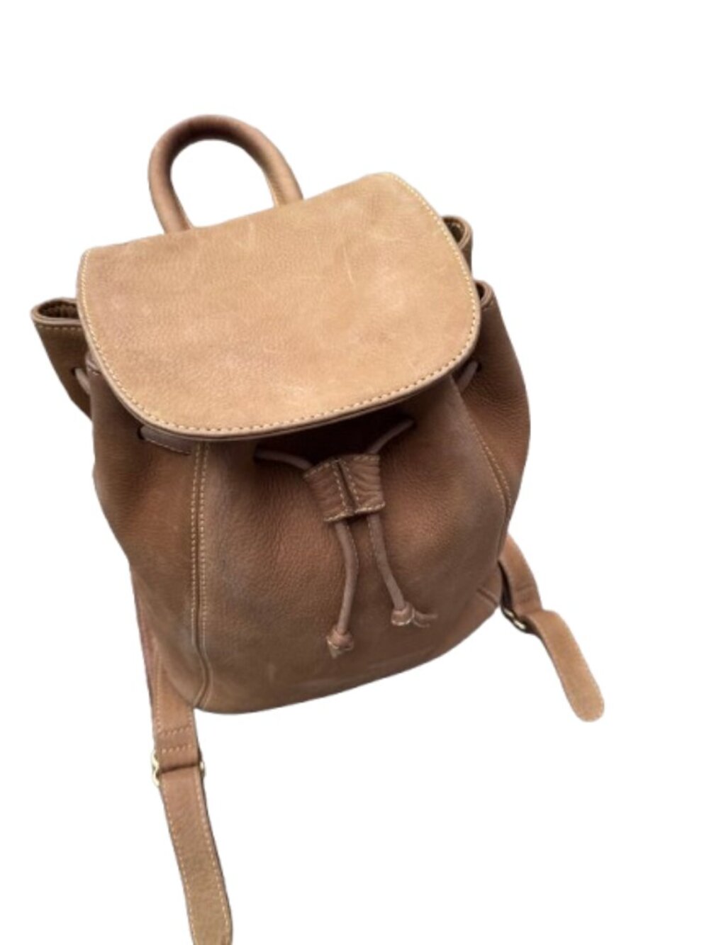 VTG COACH Small Backpack Camel Tan Nubuc Leather 1995 Made in Italy G5E-4938